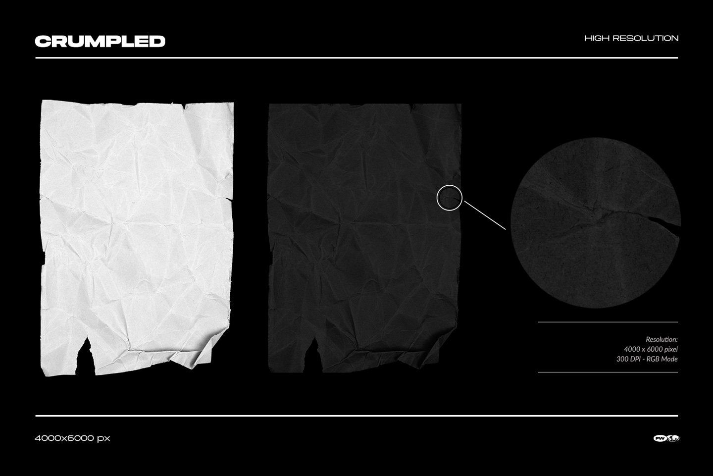 30 Crumpled Paper Sheets