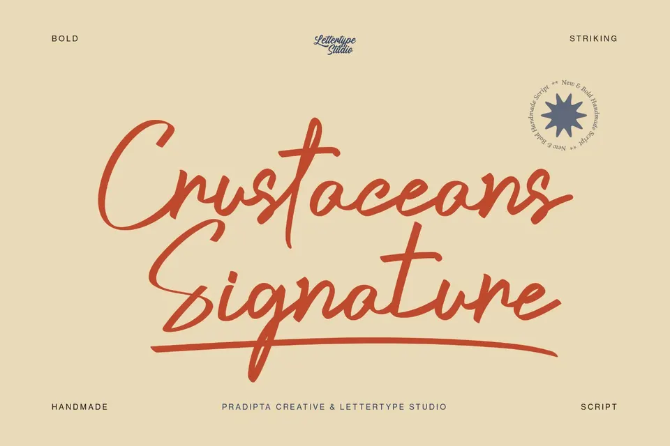Crustaceans Signature Bold Script