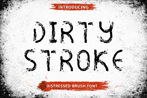 Dirty Stroke Font / Grunge / Distressed Display Typeface