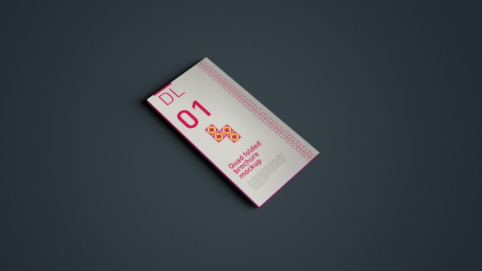 DL Quad Fold Brochure Mockup - 5 PSDs