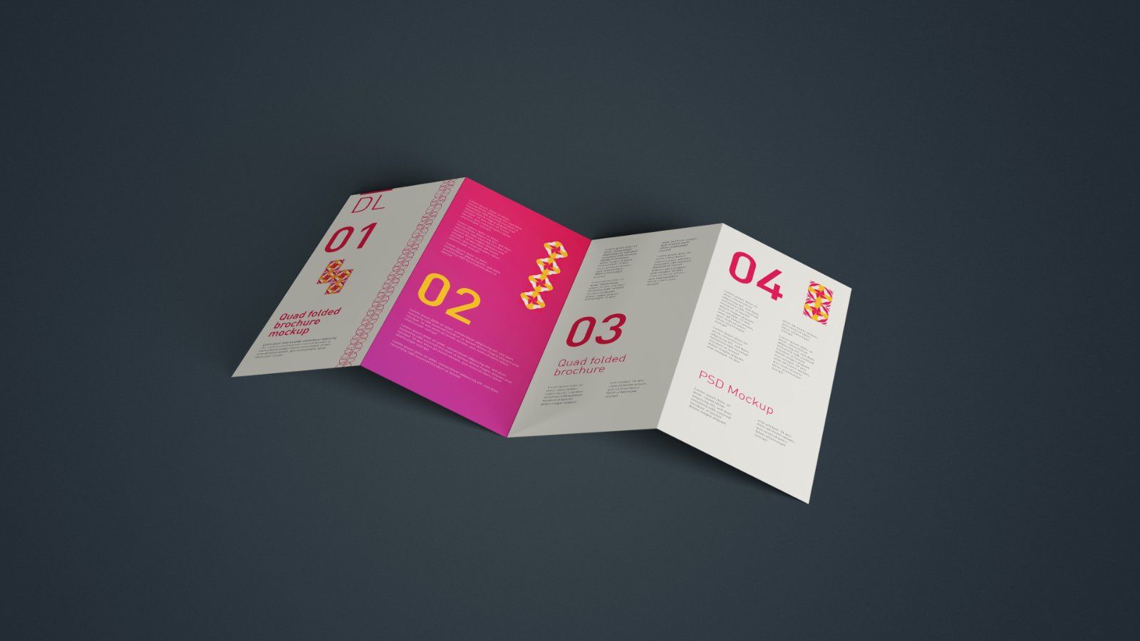 DL Quad Fold Brochure Mockup - 5 PSDs — image 6