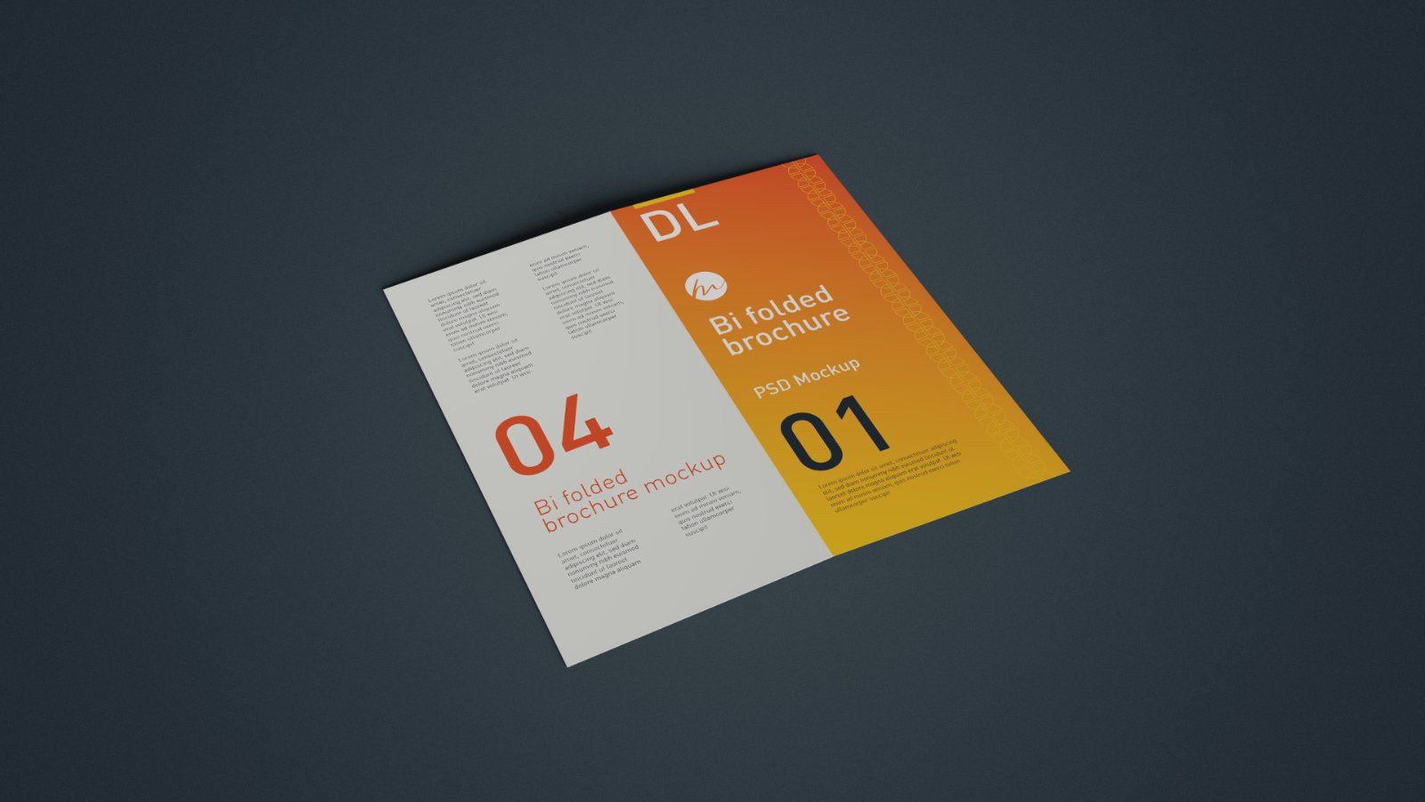 DL Bi Fold Brochure PSD Mockup - Bundle 5 PSDs