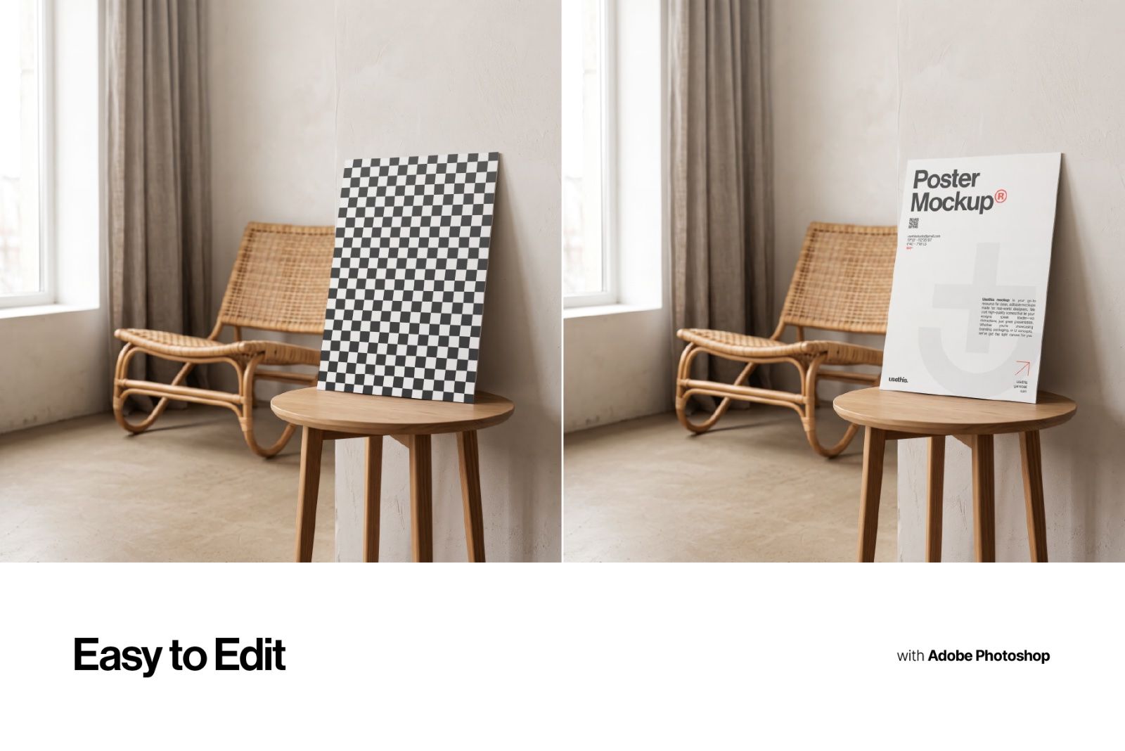 Rattan Studio Poster & Tote Bag Mockup Bundle — image 5