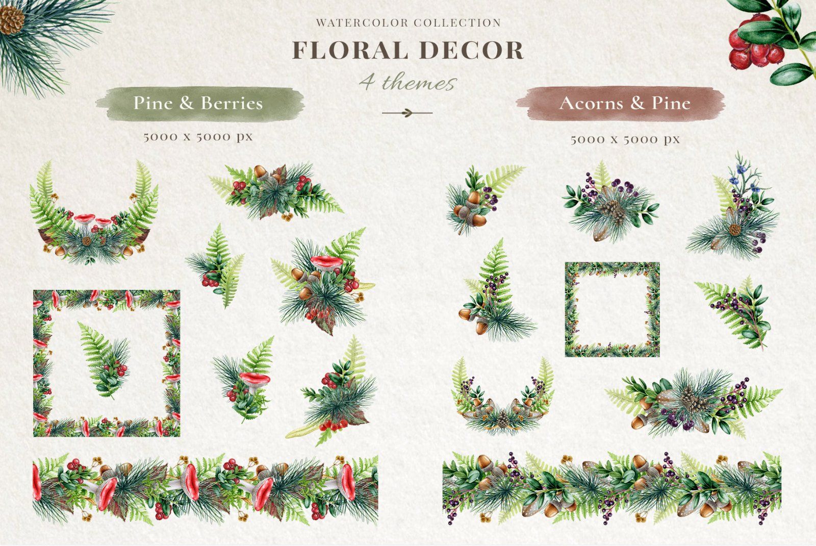 Woodland Animals Watercolor Clipart — image 9