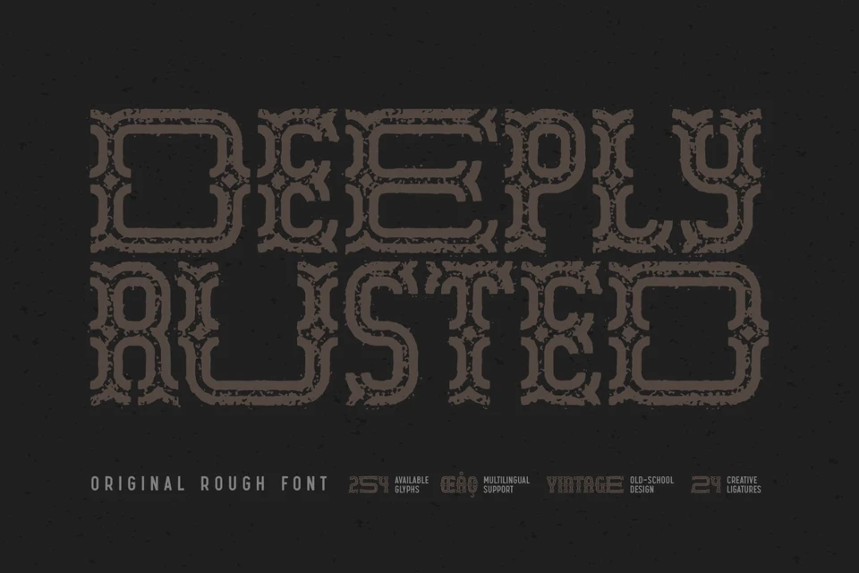Deeply Rusted Font