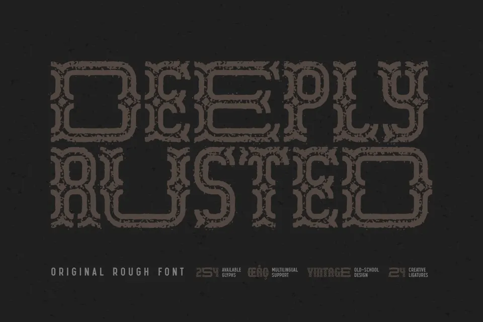 Deeply Rusted Font