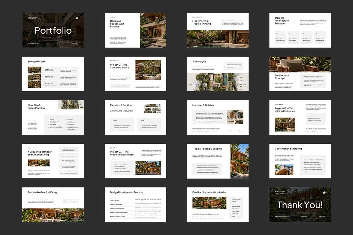 Modern Tropical House Portfolio Presentation — image 2
