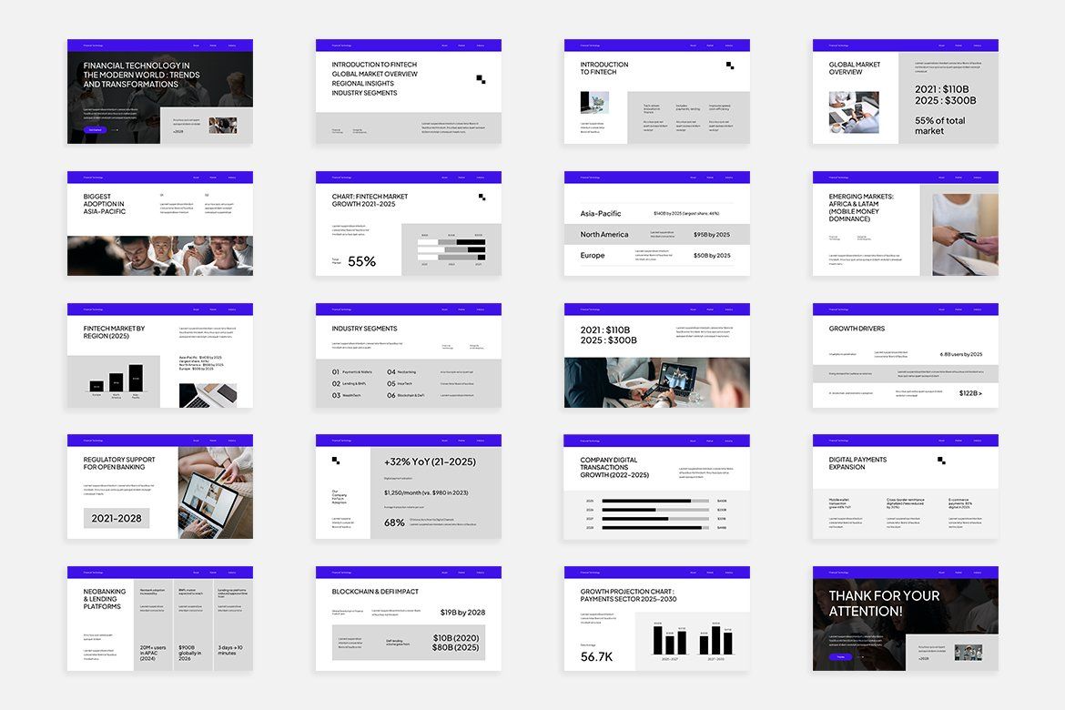 White Blue Finance Technology Presentation — image 2