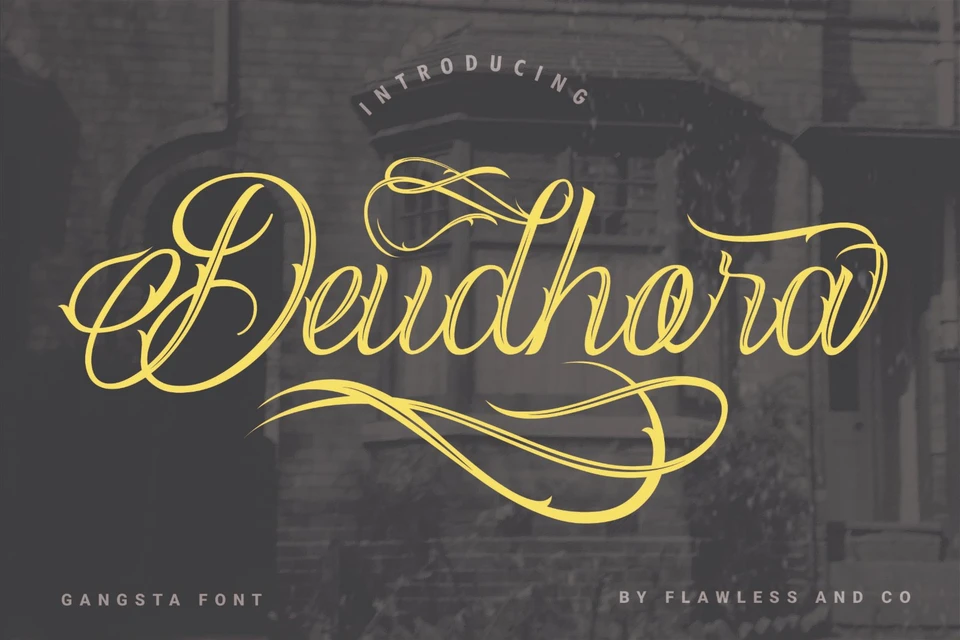 Deudhora - Tattoo Display Font