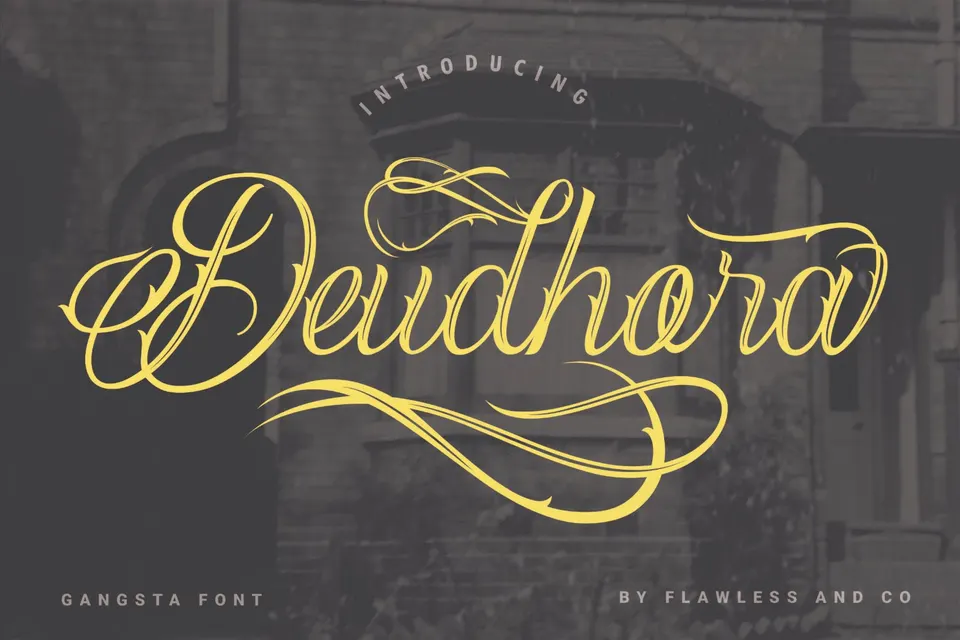Deudhora - Tattoo Display Font