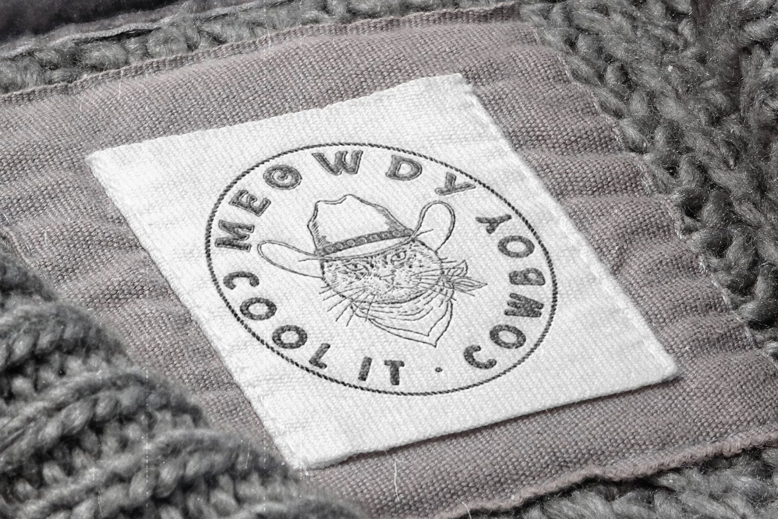 Meowdy Cowboy Cat Badge – Western Wild vintage Hand Drawn Illustration — image 3