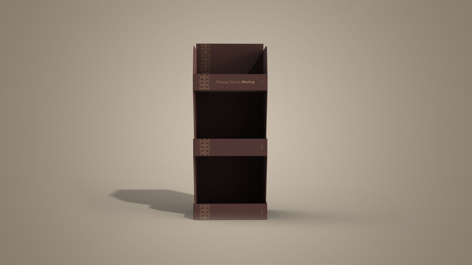Product Display Stand Mockup – 5 PSD Files, Retail Shelf Packaging Mockup