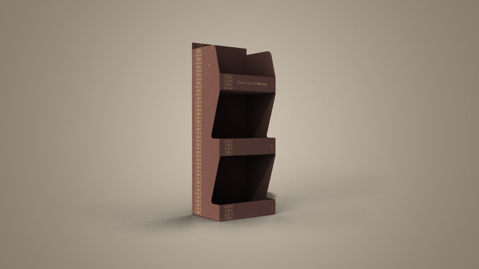 Product Display Stand Mockup – 5 PSD Files, Retail Shelf Packaging Mockup