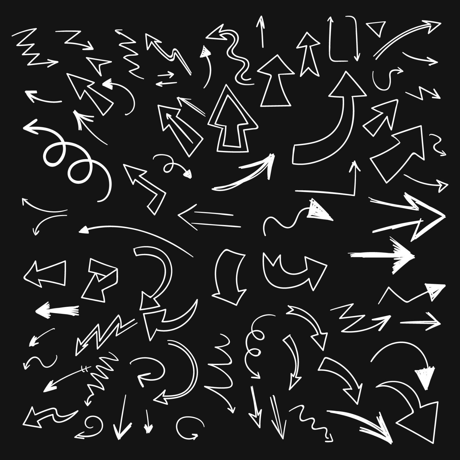 Doodle and Hand Draw Arrow Elements Collection for Digital Design — image 3