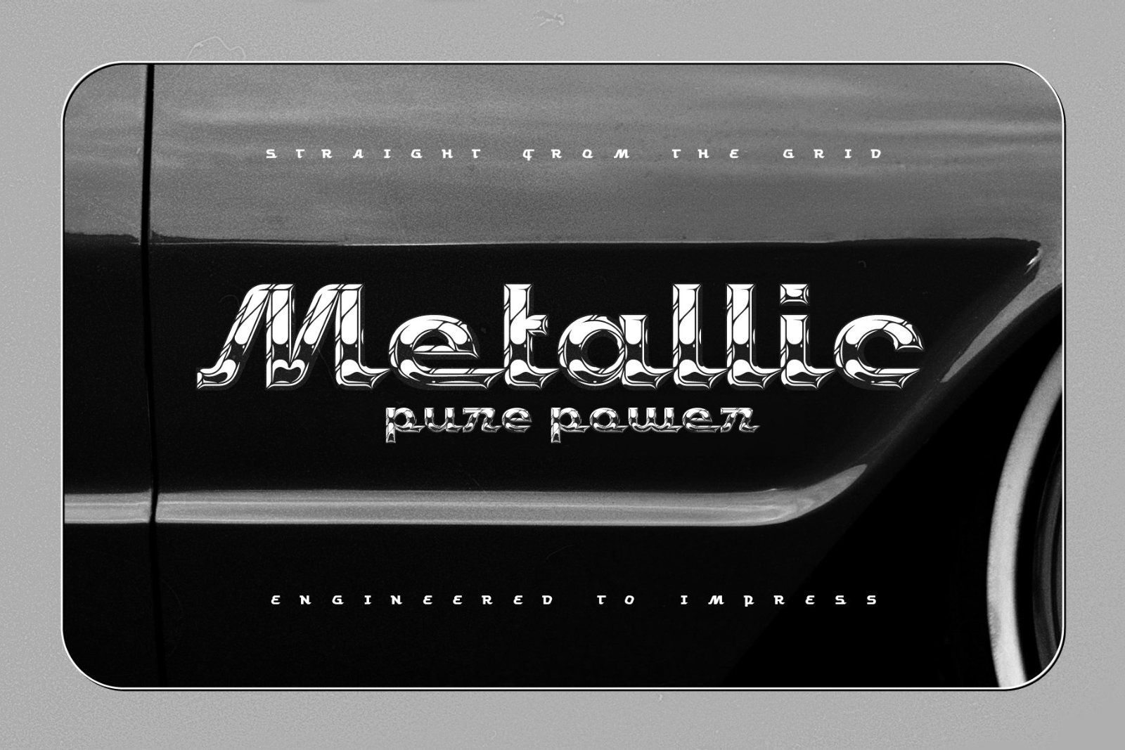 DrivEdge - Shiny Chrome Font — image 3