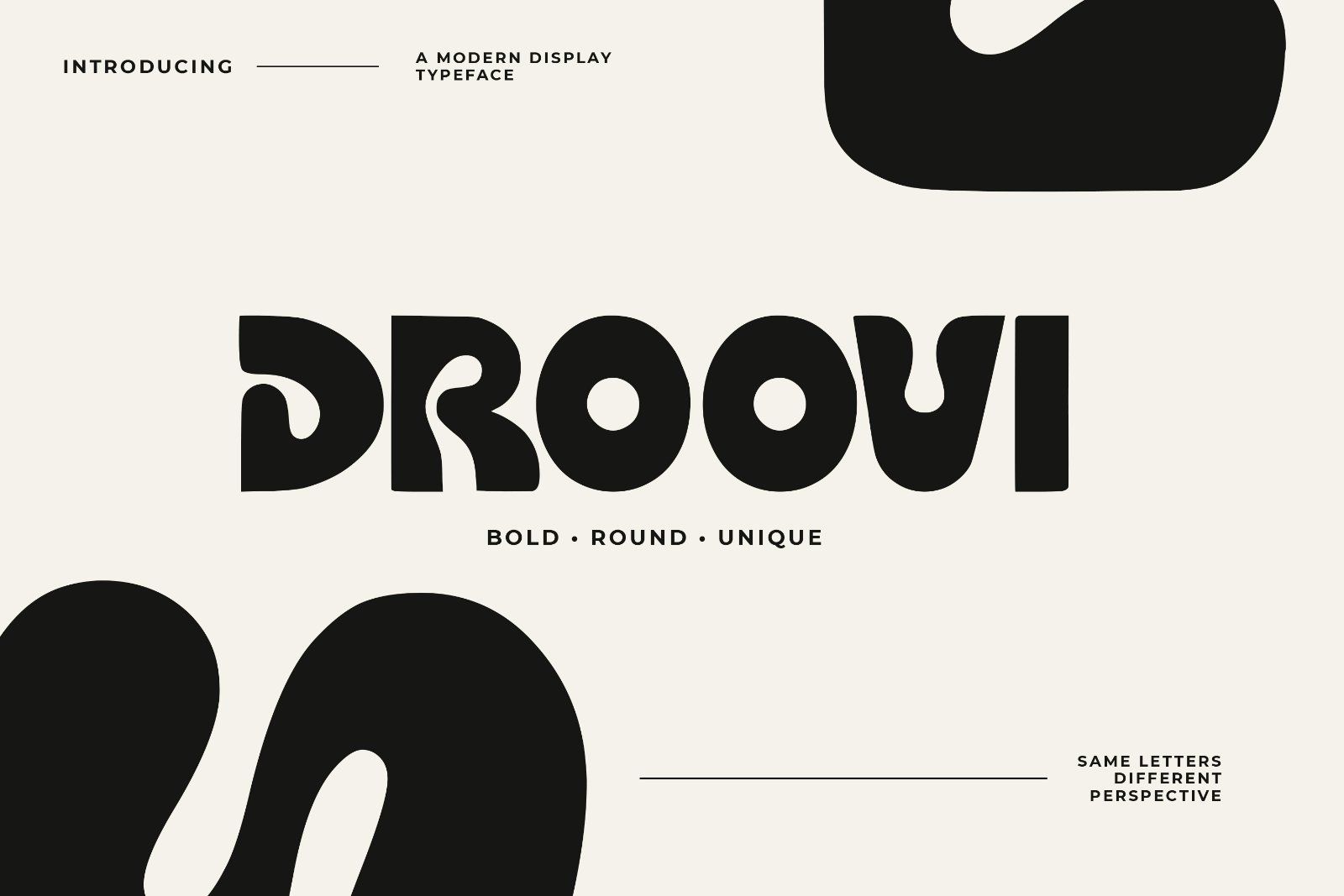 Droovi – Bold Rounded Display Font | Unique Retro Typeface — image 1