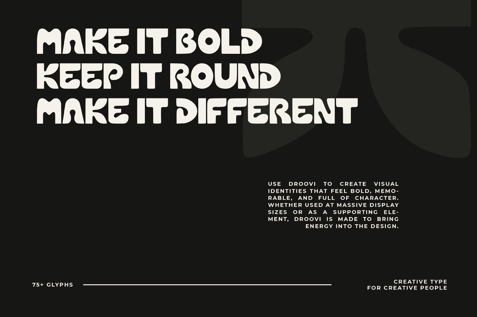 Droovi – Bold Rounded Display Font | Unique Retro Typeface — image 3
