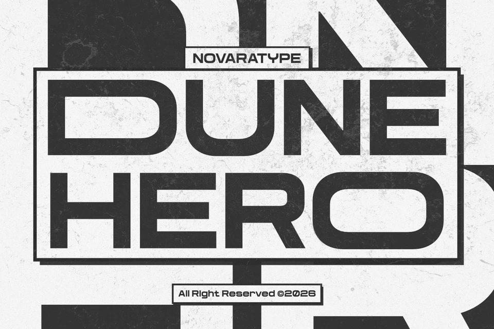NV Dune Hero – Expanded Sans Serif Font Family