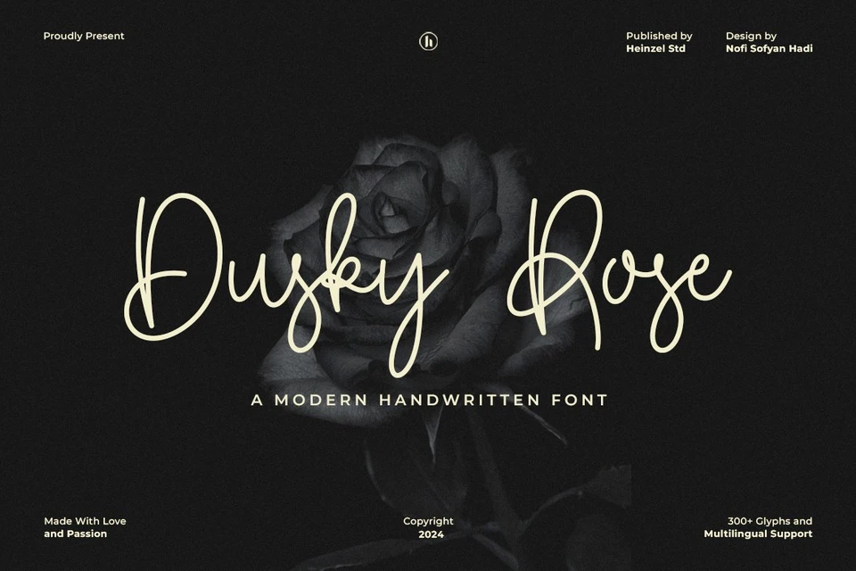 Dusky Rose Modern Handwritten Font