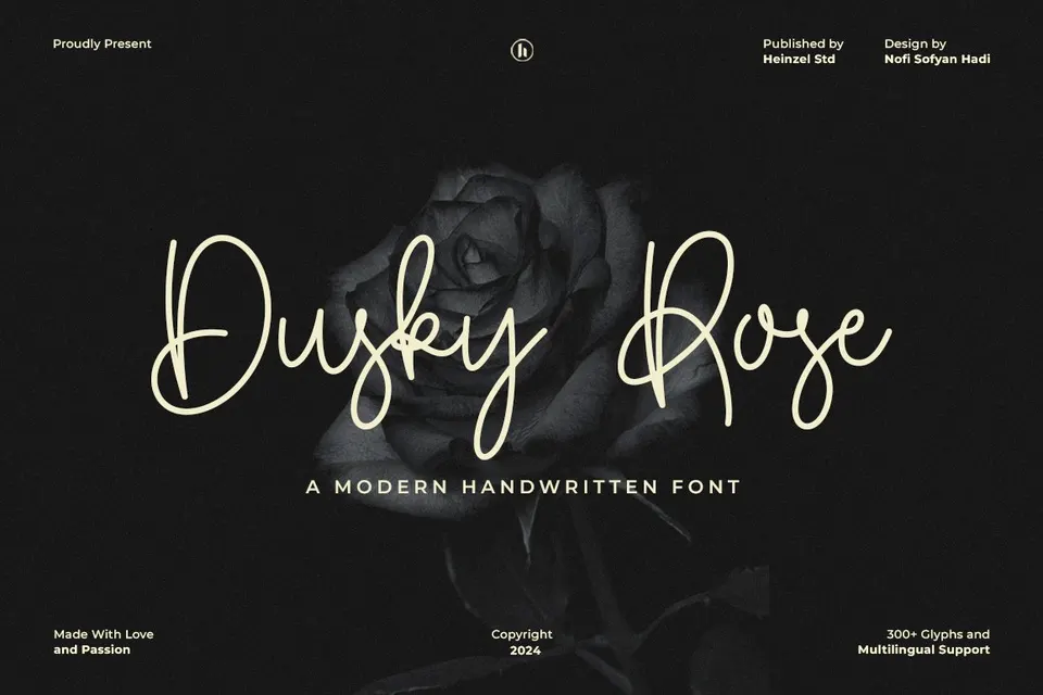 Dusky Rose Modern Handwritten Font