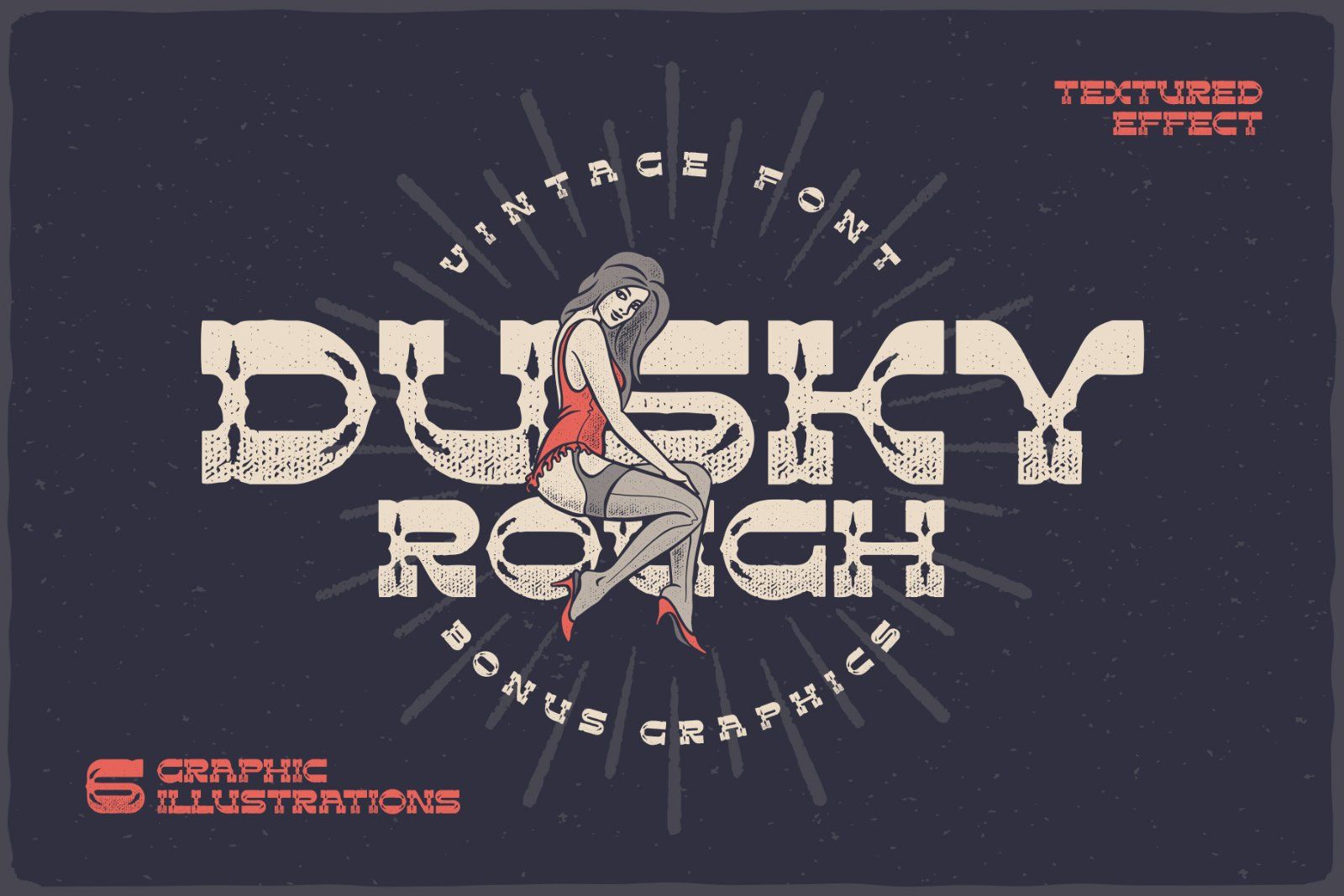Dusky Rough - font and graphics — image 1