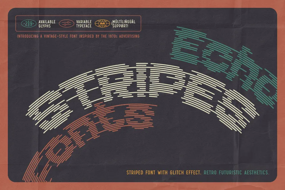 Echo Stripes - Variable Font Set
