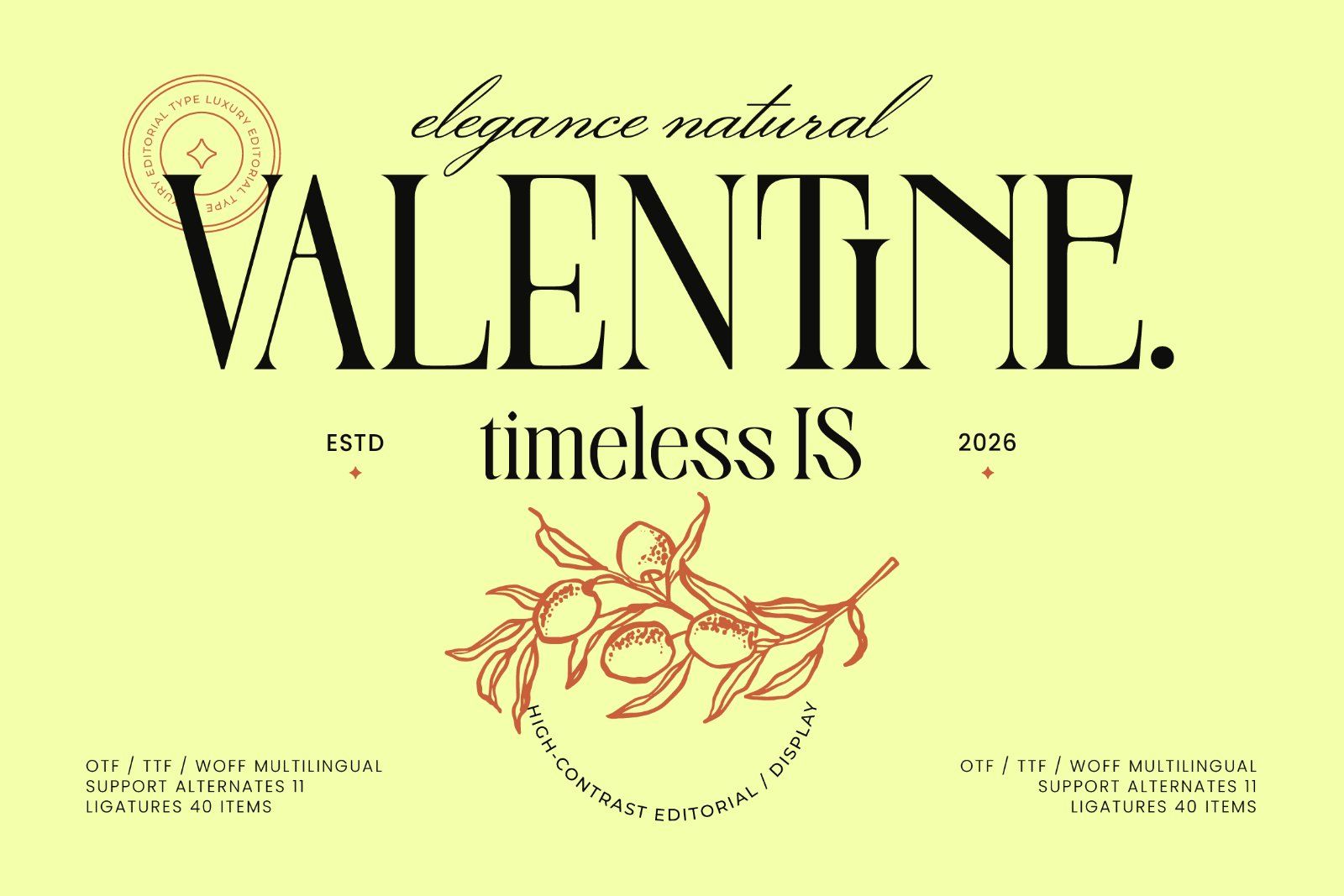 Valentine Editorial Serif — image 1