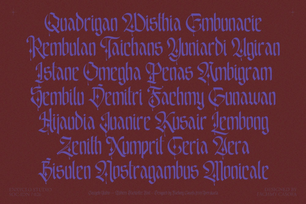 EMXAGE ALDSYB — Modern Medieval Blackletter Font — image 11