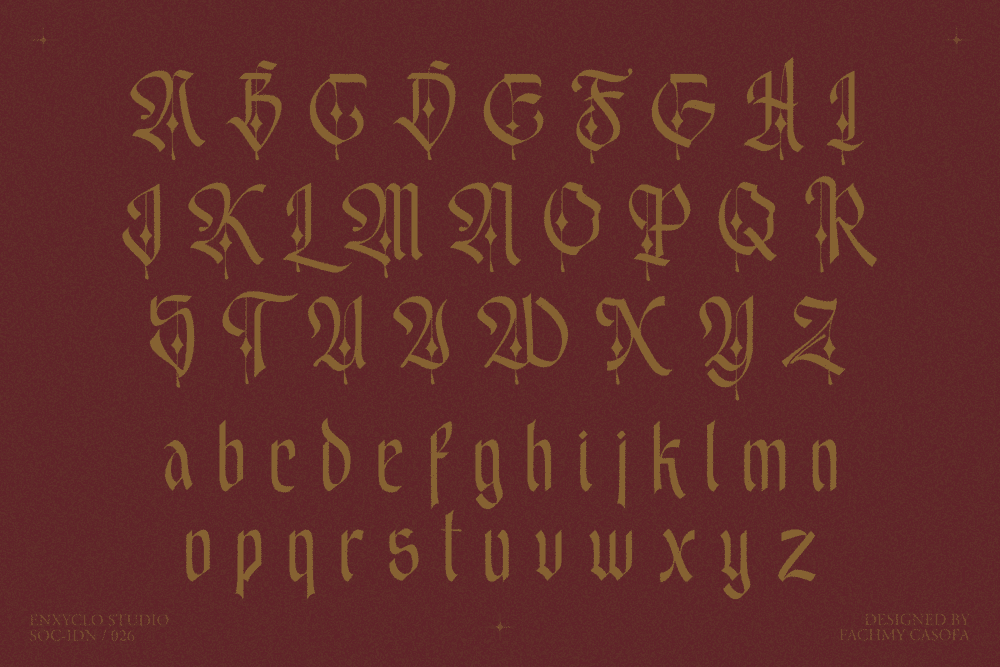 EMXAGE ALDSYB — Modern Medieval Blackletter Font