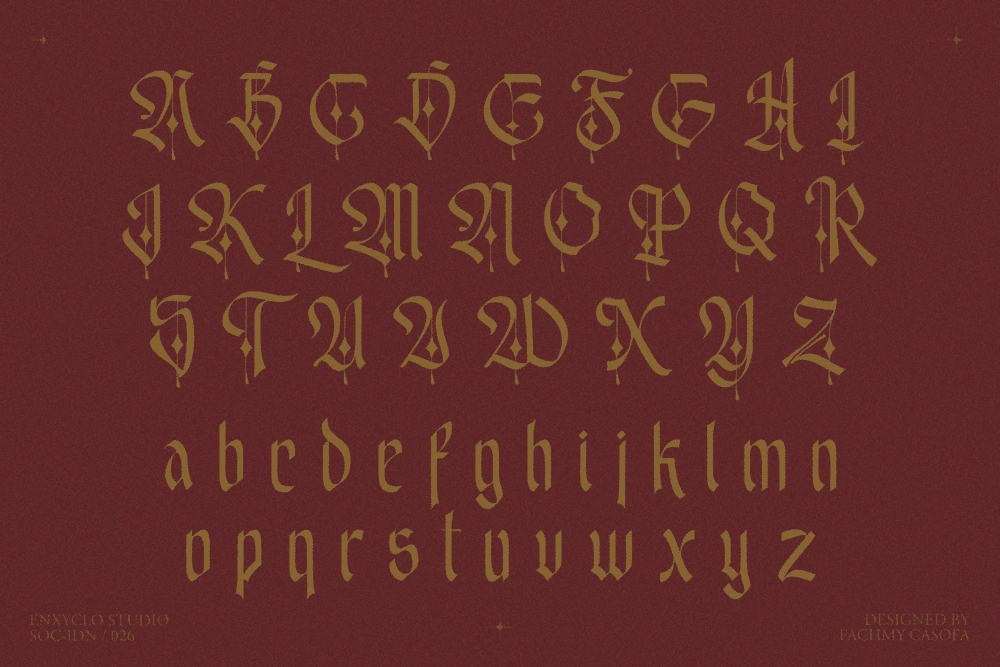 EMXAGE ALDSYB — Modern Medieval Blackletter Font — image 13