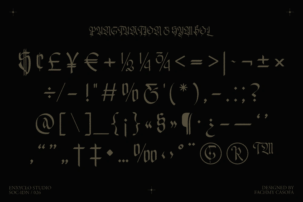 EMXAGE ALDSYB — Modern Medieval Blackletter Font — image 16