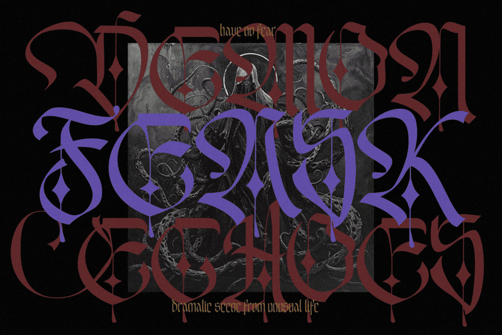 EMXAGE ALDSYB — Modern Medieval Blackletter Font