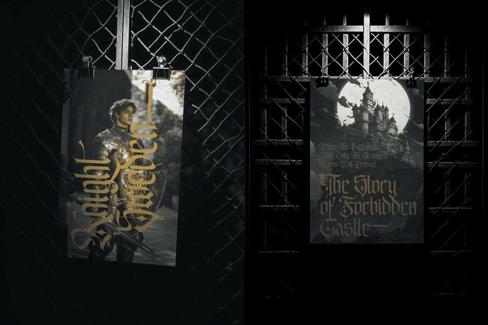 EMXAGE ALDSYB — Modern Medieval Blackletter Font — image 8