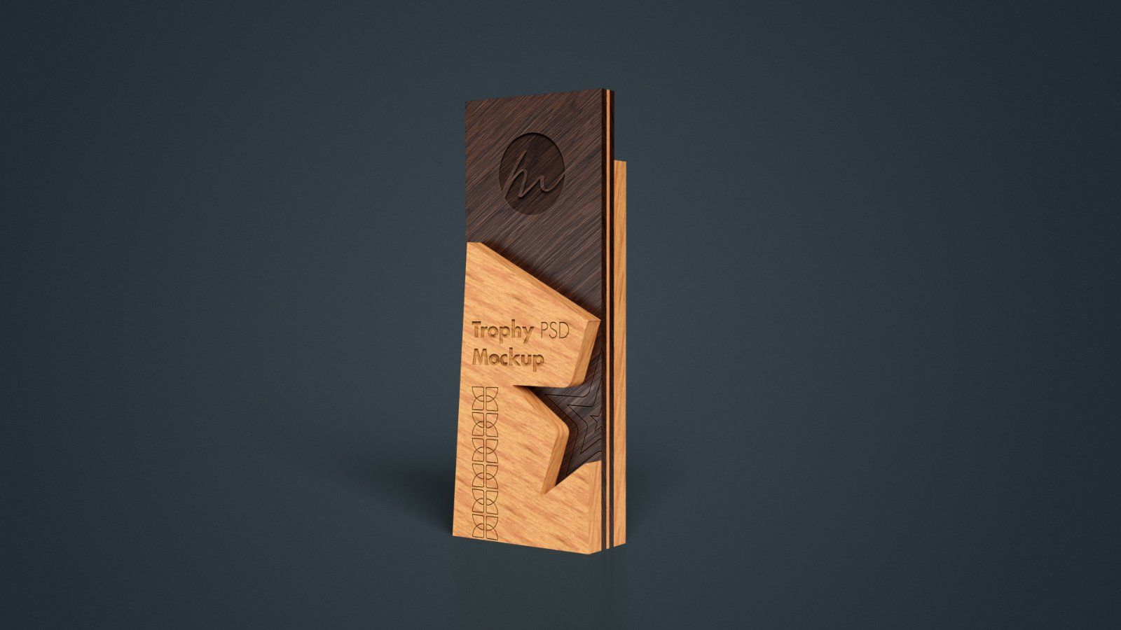 Engraved Layered Wooden Star Award - 5 PSDs — image 4