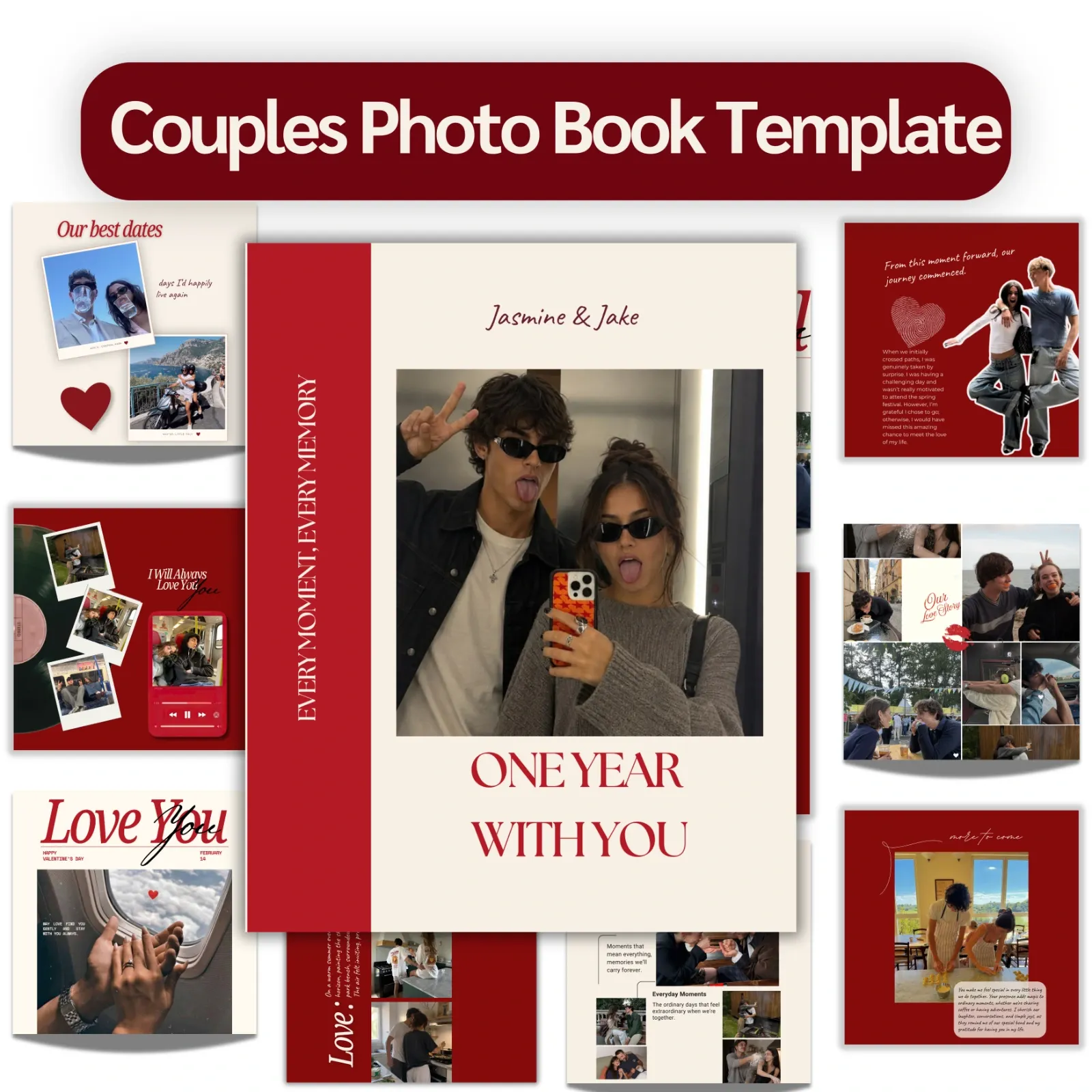 Custom Couple Photo Book Template | Anniversary Gift (Digital Download) — image 8