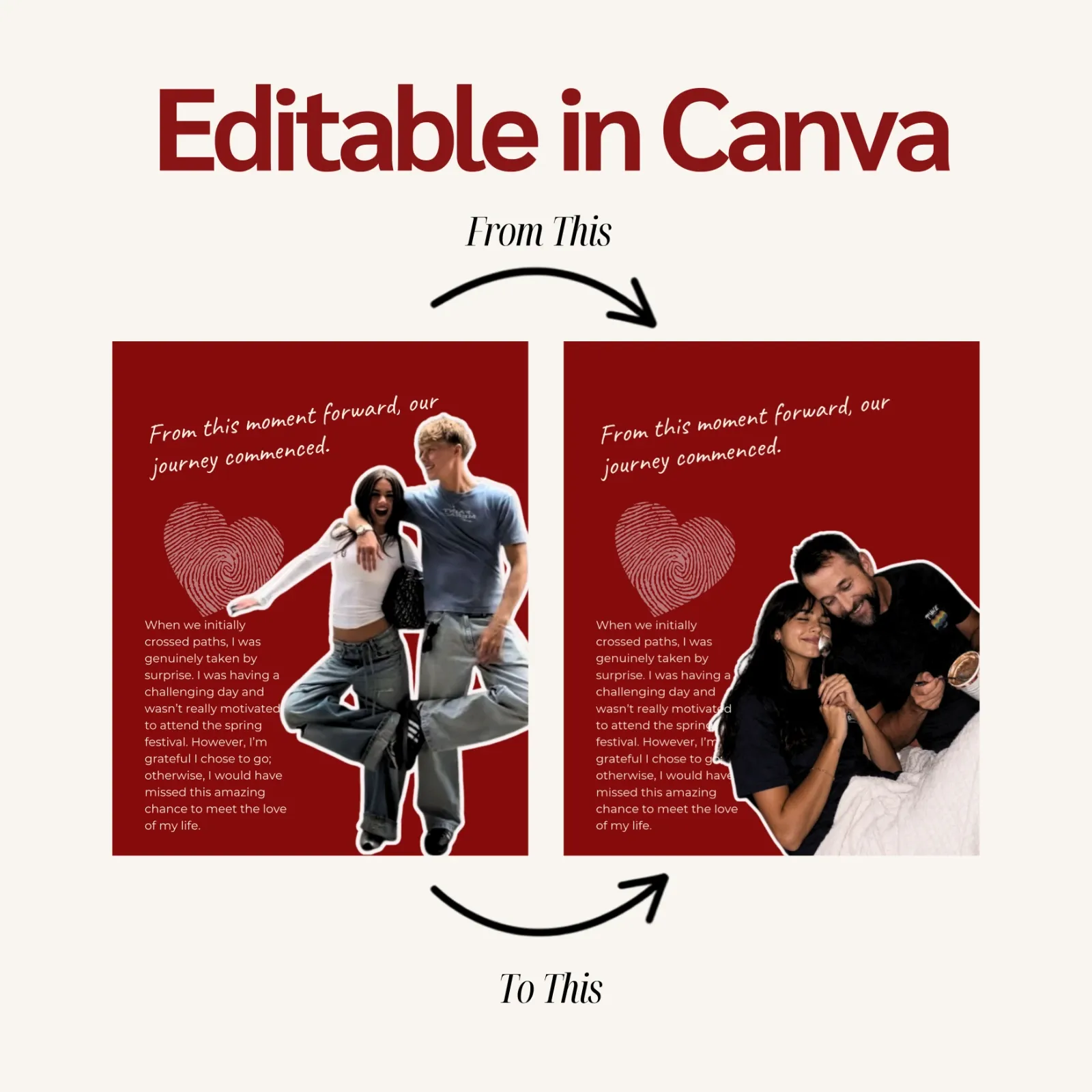 Custom Couple Photo Book Template | Anniversary Gift (Digital Download) — image 3
