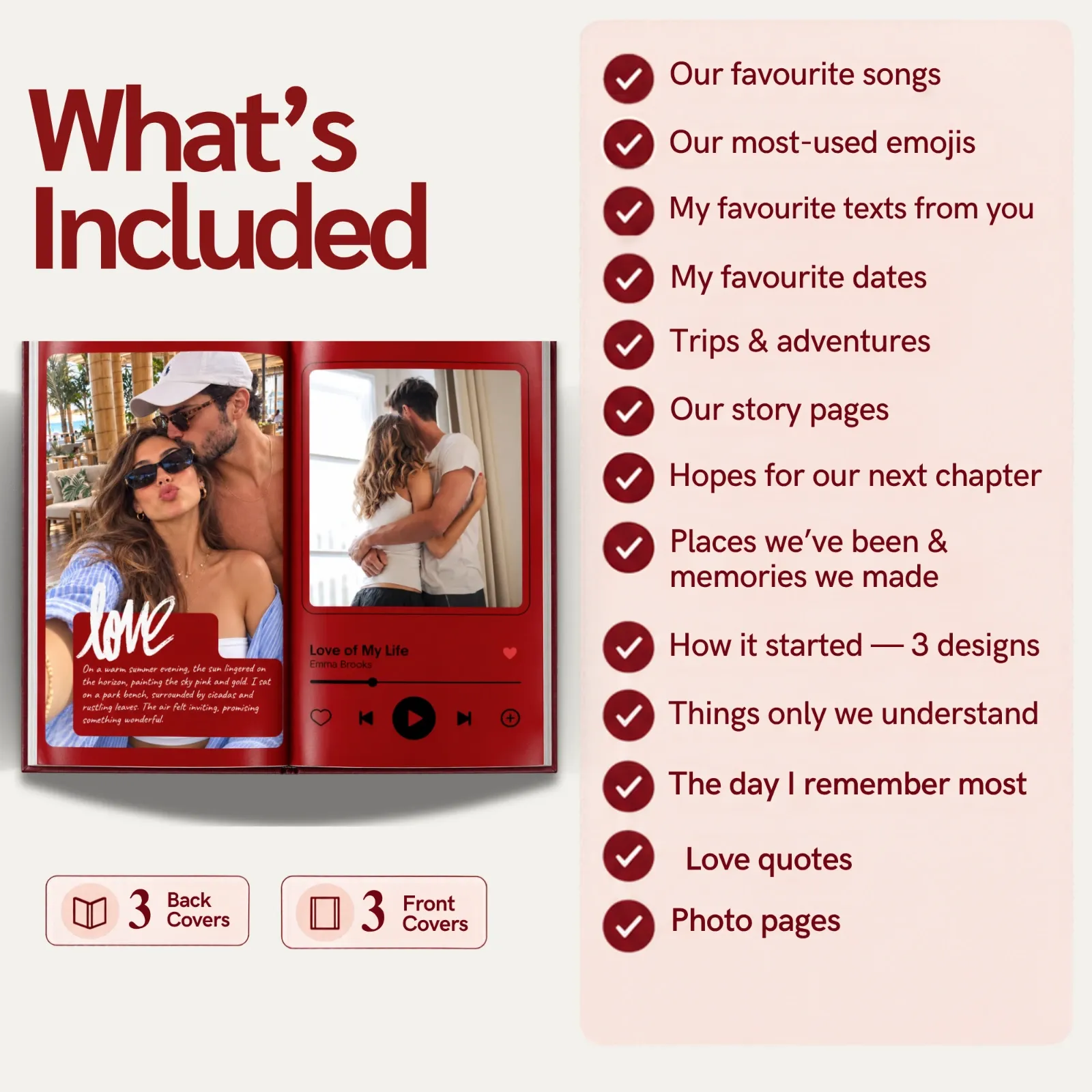 Custom Couple Photo Book Template | Anniversary Gift (Digital Download) — image 4