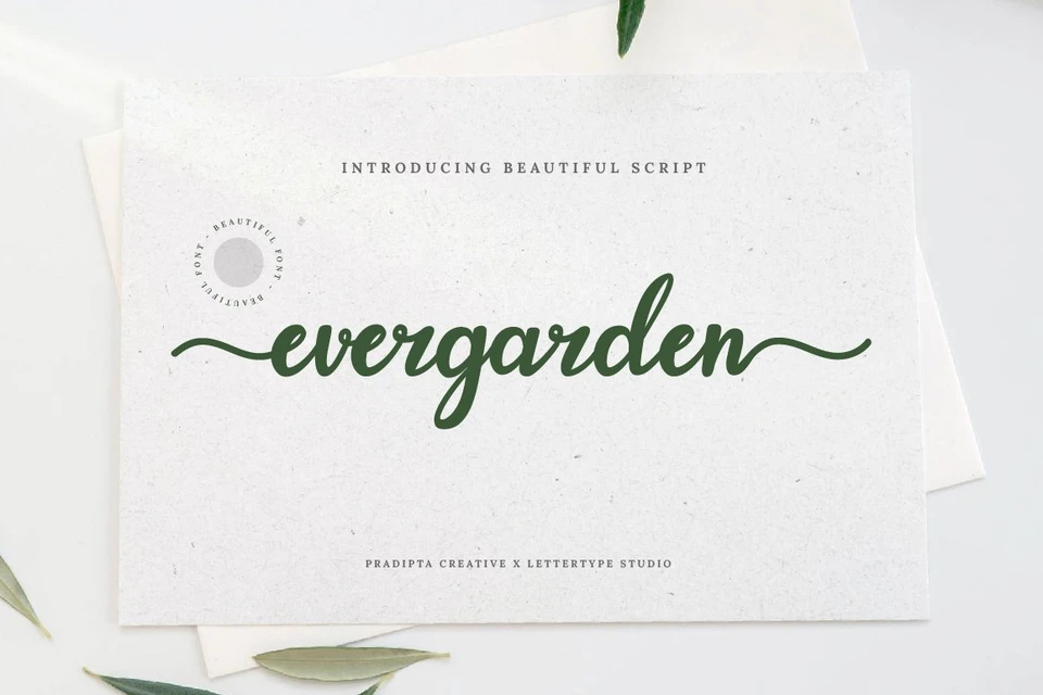Evergarden Beautiful Script Font