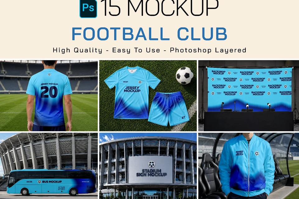 Premium Branding New Football Club Mockup