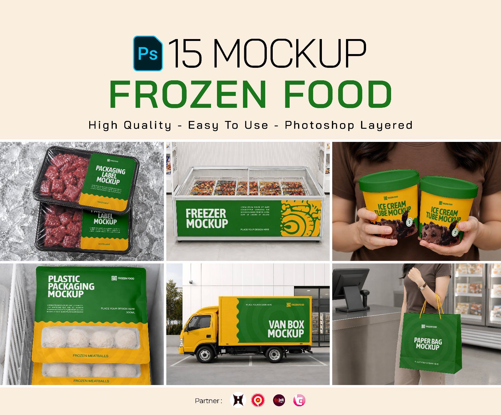 Premium Branding Frozen Food Mart Mockup — image 1