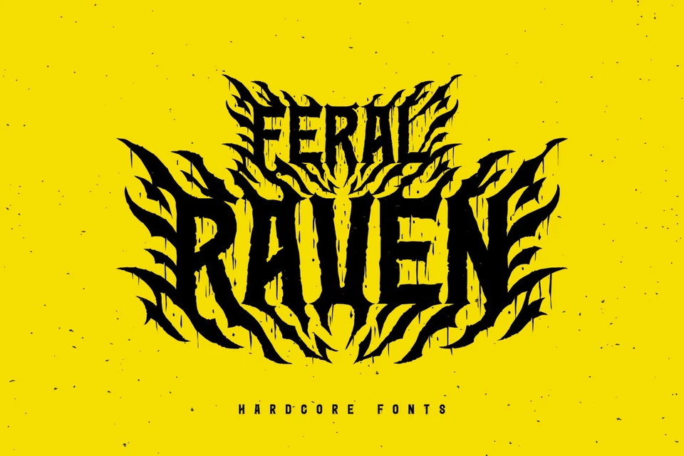 Feral Raven - Hardcore Font