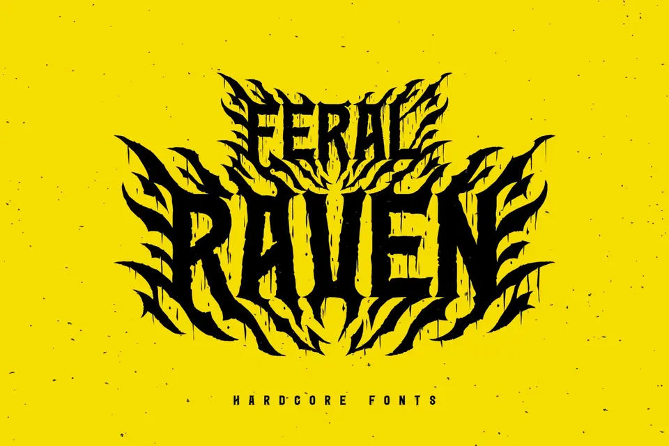 Feral Raven - Hardcore Font