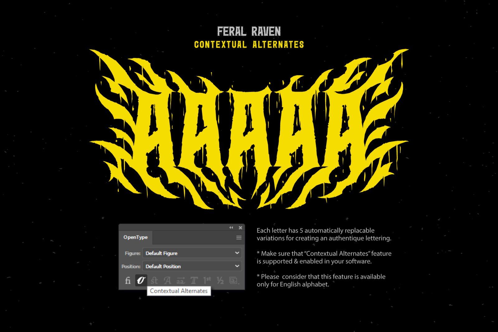Feral Raven - Hardcore Font — image 6
