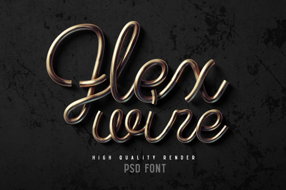 Flex Wire PSD Font