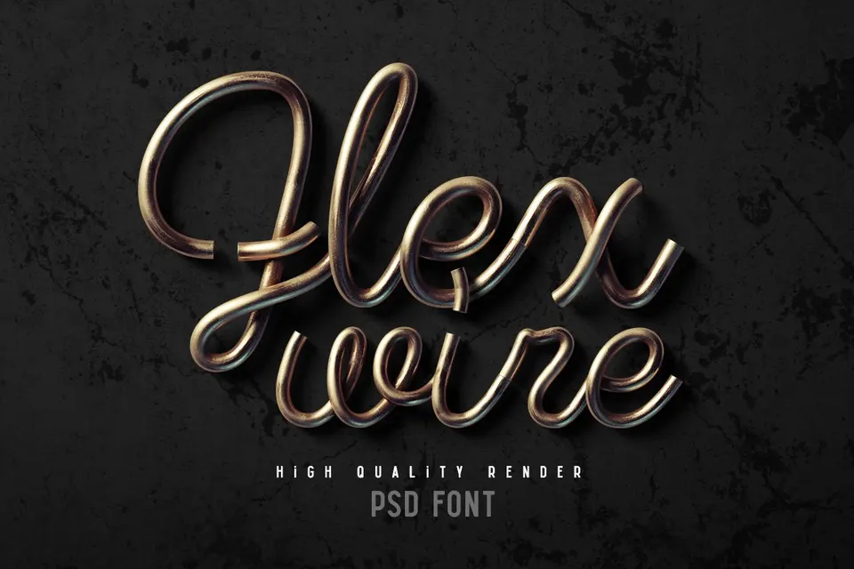 Flex Wire PSD Font