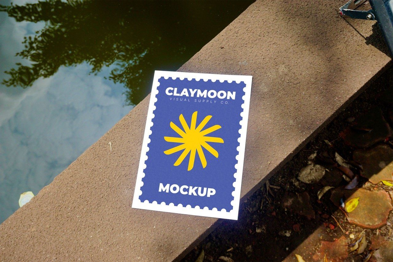 Poster Mockup - Outdoor Waterside Garden — image 1