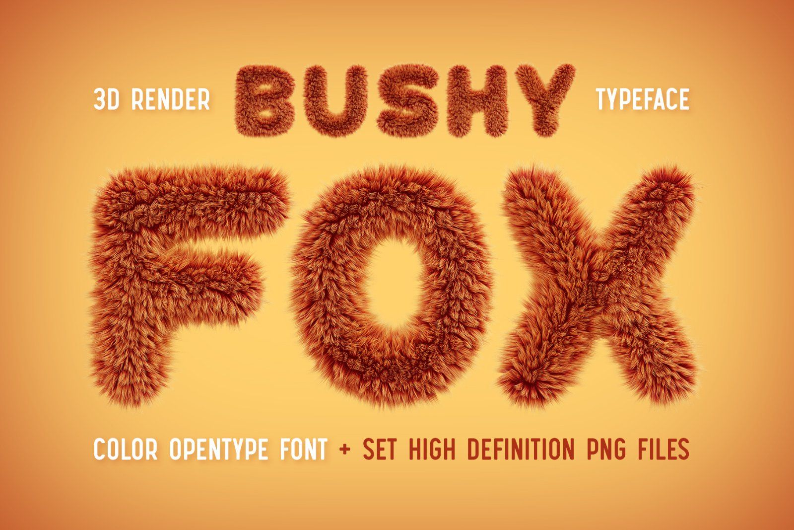 Bushy Fox color font — image 1