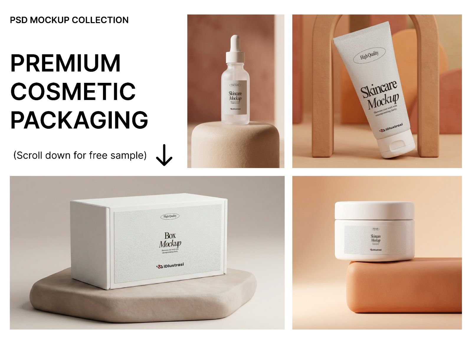 Premium Cosmetic PSD Mockup Collection