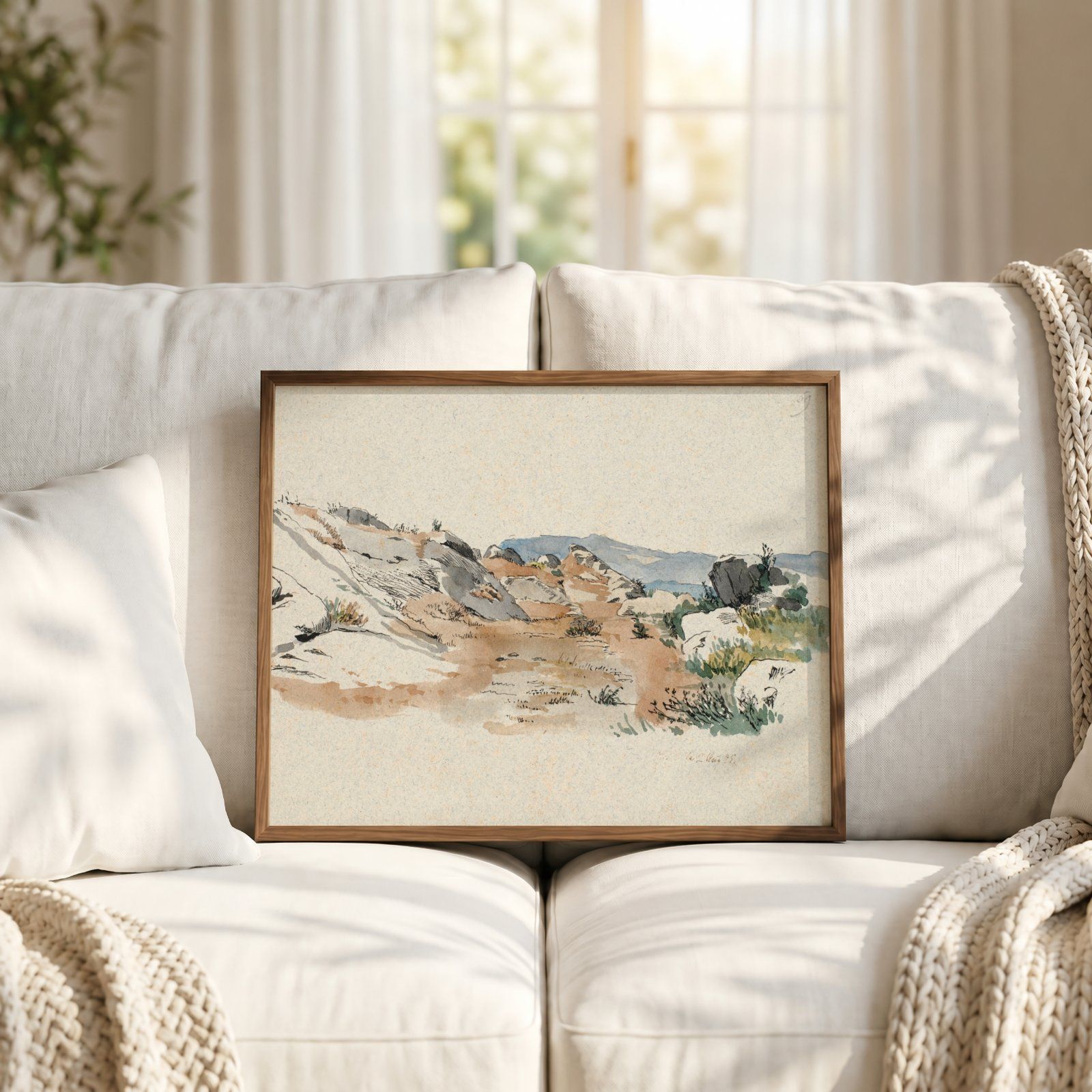 Neutral Frame Mockup PSD – 2-in-1 Interior Mockup