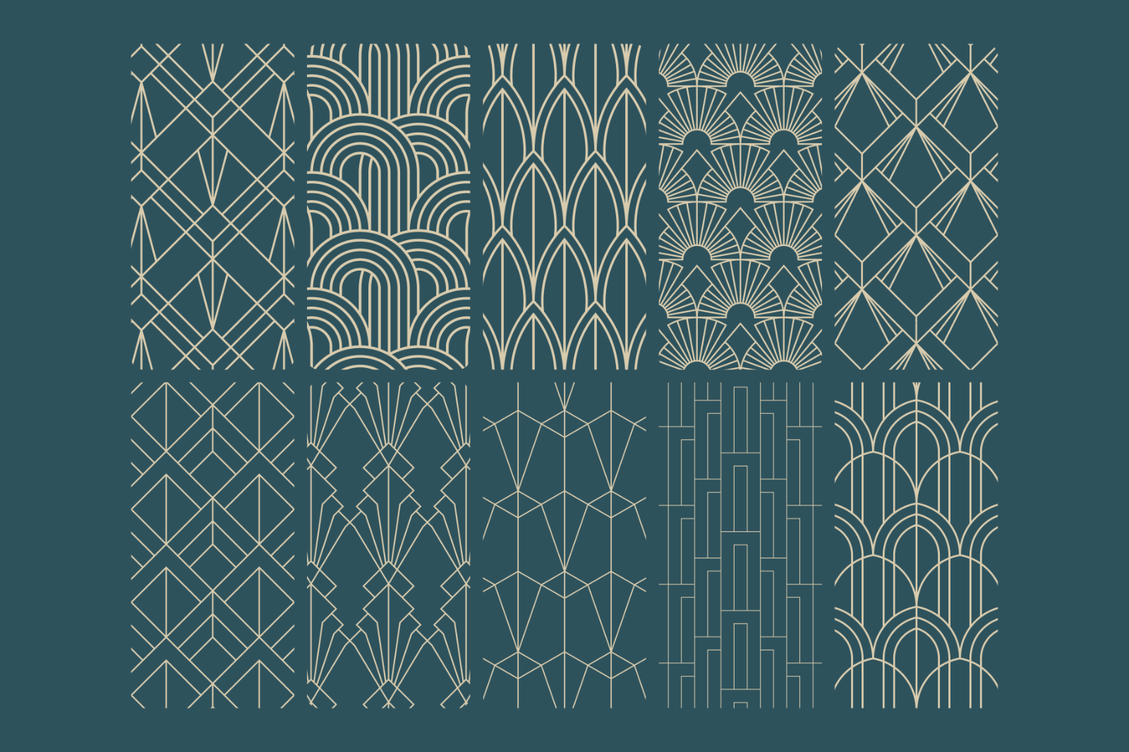Geometric Art Deco Patterns — image 6